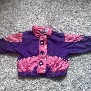 Vintage 80's Girls Wind Breaker Jacket (with Embroidery)